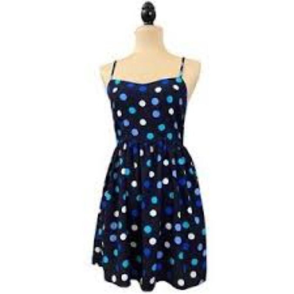 Aqua Blue polka dot dress